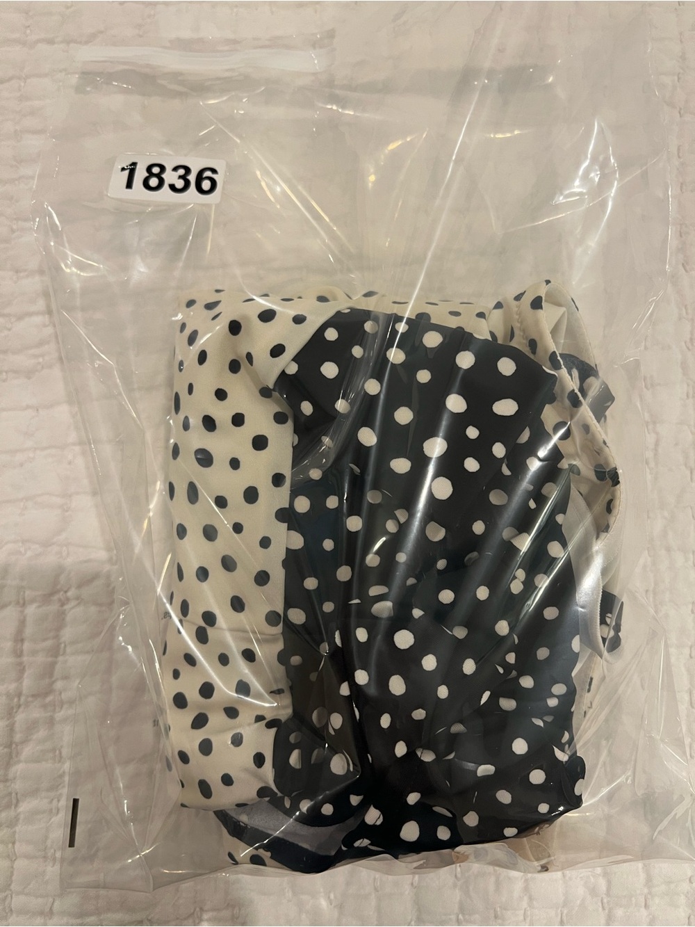 Summersalt One Piece Swimsuit Size 12 Ruffle Oasis On The Dot Polka Black Cream - Picture 16 of 16